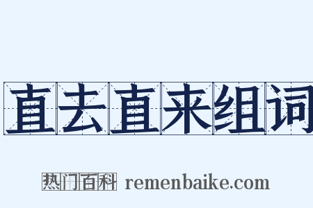 直去直来组词是什么意思的图片
